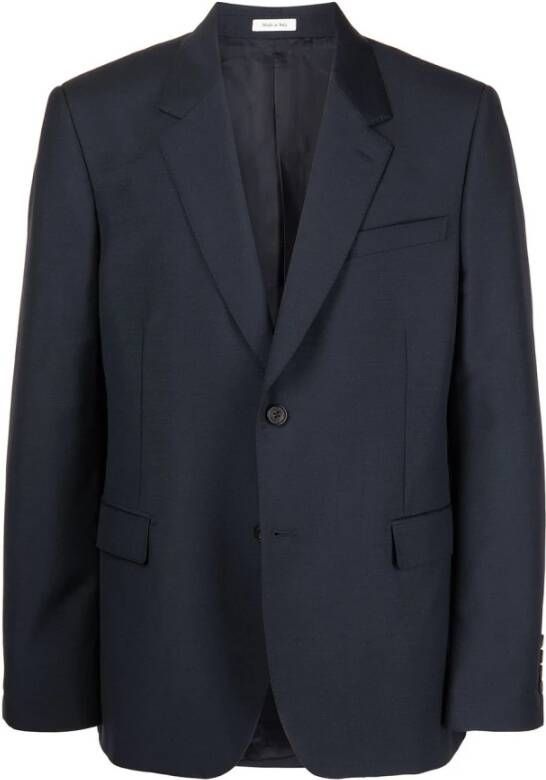 Alexander mcqueen Single Breasted Suit Blazer Blauw Heren