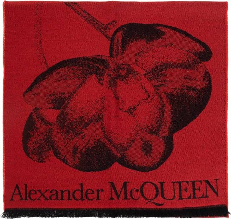 Alexander mcqueen Sjaal met logo Rood Dames