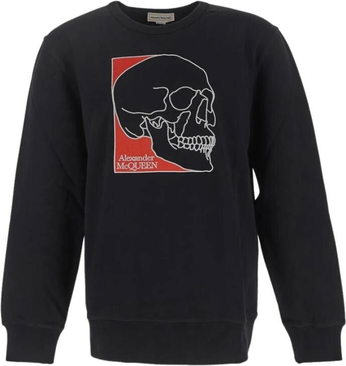 Alexander mcqueen Skull Crew Neck Sweatshirt Zwart Heren