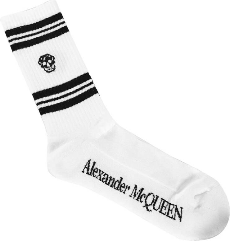 Alexander mcqueen Skull Logo Sokken White Heren
