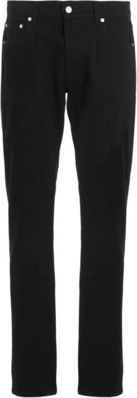 Alexander mcqueen Slim-Fit Jeans met Logo Borduursel Zwart Heren