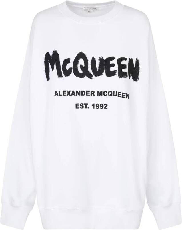 Alexander mcqueen Stijlvol Comfortabel Sweatshirt Wit Dames