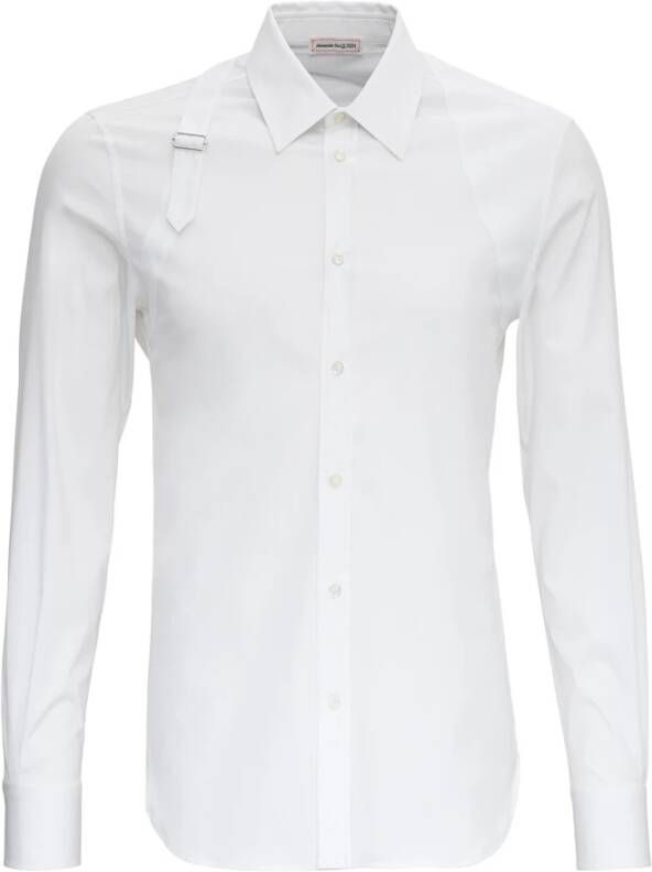 Alexander mcqueen Stijlvol Wit Overhemd met Voorband Detail White Heren