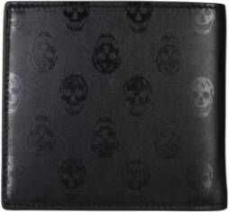 Alexander mcqueen Stijlvolle Portemonnee met Skull Print Zwart Heren