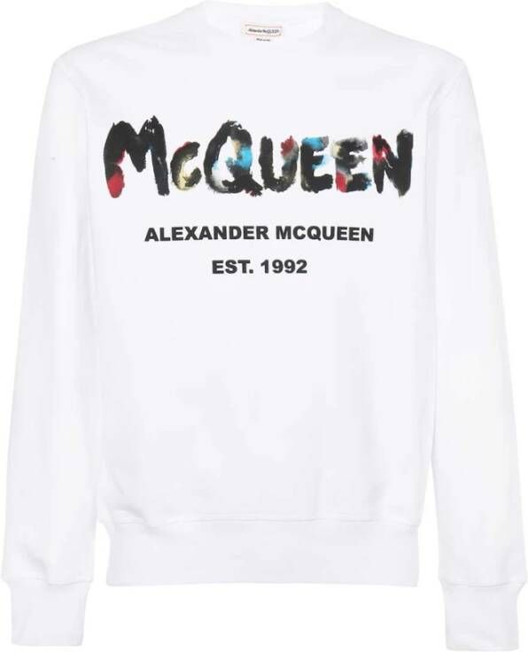 Alexander mcqueen Stijlvolle Sweatshirt voor Heren White Heren