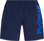 Alexander mcqueen Strandkleding Shorts met Elastische Taille en Logo Print Blauw Heren - Thumbnail 1