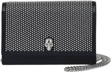 Alexander mcqueen Studded Zwarte Leren Skull Mini Tas Zwart Dames