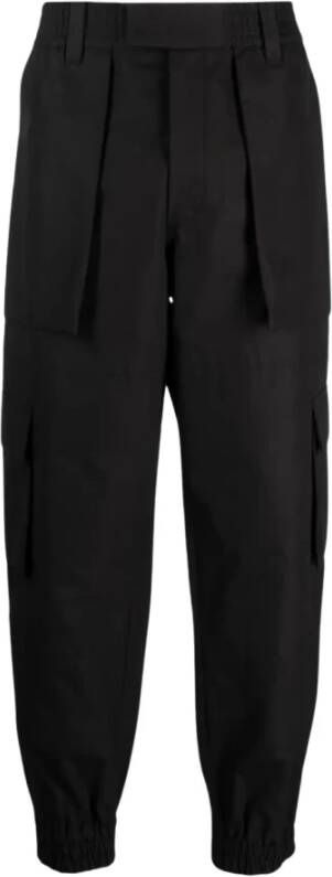 Alexander mcqueen Zwarte broek met zakken en elastische tailleband Zwart Heren