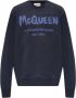 Alexander mcqueen Katoenen Logo Sweatshirt Blue Heren - Thumbnail 1