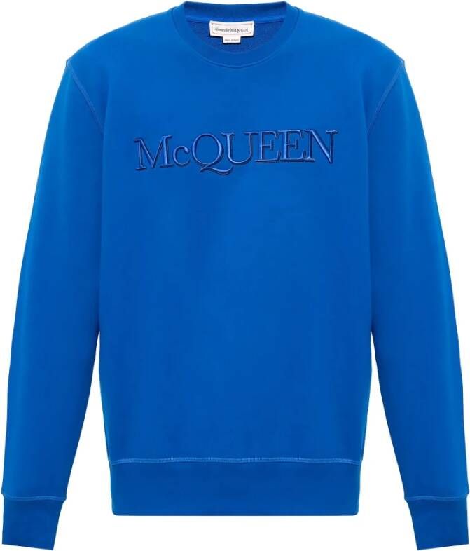 Alexander mcqueen Sweatshirt met logo Blauw Heren