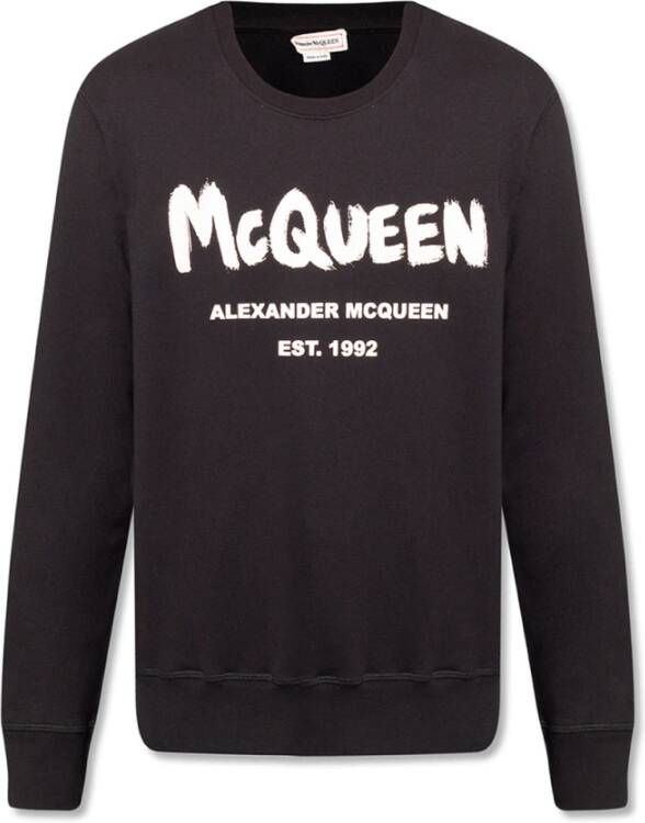 Alexander mcqueen Sweatshirt met logo Black Heren