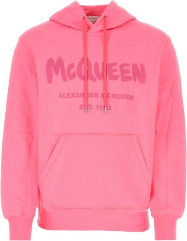 Alexander mcqueen Vibrant Roze Katoenen Sweatshirt Pink Heren