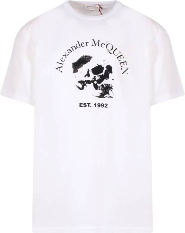Alexander mcqueen T-shirt 711007qtz41 Wit Heren