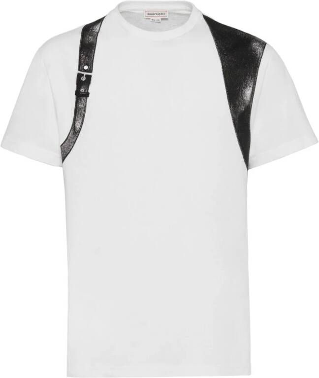 Alexander mcqueen T-shirt met gesp-detail White Heren