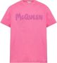Alexander mcqueen Roze T-shirt met korte mouwen en 'McQueen Graffiti' logo Pink Heren - Thumbnail 1