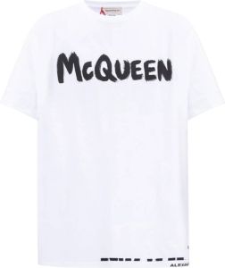 Alexander mcqueen T-shirt met logo Wit Heren
