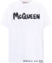 Alexander mcqueen Katoenen T-shirt met Geribbelde Halslijn White Heren - Thumbnail 4