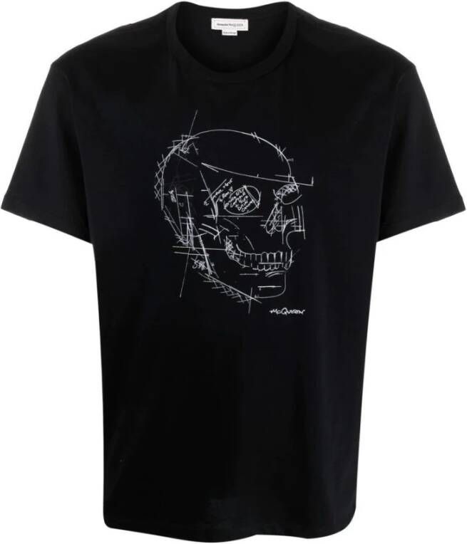 Alexander mcqueen T-shirt schedel Zwart Heren