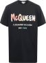 Alexander mcqueen Graffiti Logo Multi Print T-Shirt Zwart Black Heren - Thumbnail 1