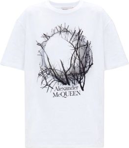 Alexander mcqueen T-shirt with logo Wit Dames