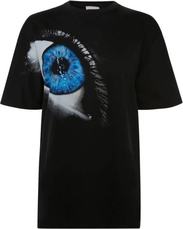 Alexander mcqueen T-shirt met oogmotief Black Dames