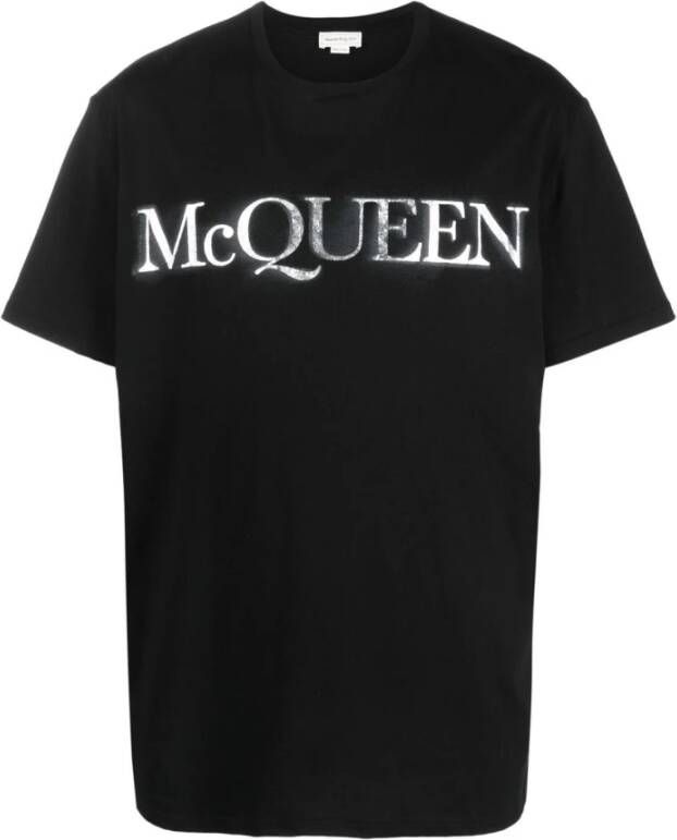 Alexander mcqueen Logo-Print T-Shirt en Polo Zwart Black Heren