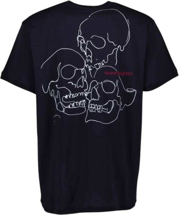 Alexander mcqueen Heren Skull Ill T-shirt Blauw Blue Heren