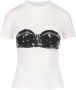 Alexander mcqueen Stijlvolle dames T-shirt met hak en zoolhoogte White Dames - Thumbnail 5