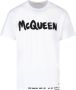 Alexander mcqueen Katoenen T-shirt met Geribbelde Halslijn White Heren - Thumbnail 1