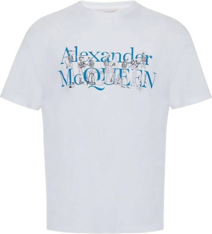 Alexander mcqueen Witte T-shirts en Polos Licht en Natuurlijk Wit Heren