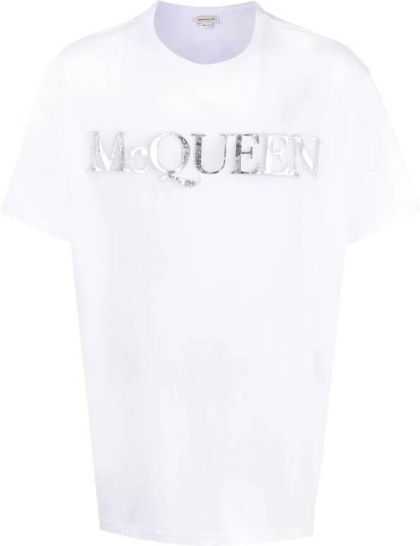 Alexander mcqueen Witte T-Shirt Regular Fit 100% Katoen White Heren