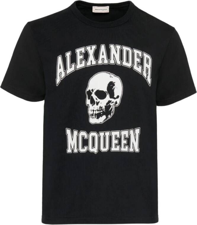 Alexander mcqueen Skull Logo T-shirt en Polo Collectie Black Heren