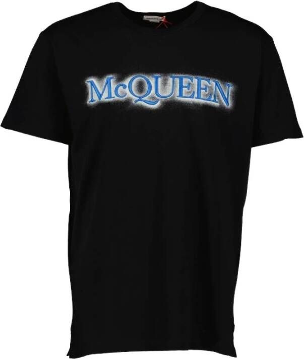 Alexander mcqueen Logo Geborduurd Ronde Hals T-shirt Black Heren