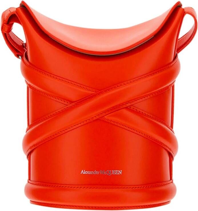 Alexander mcqueen The Curve Bucket Bag Oranje Dames
