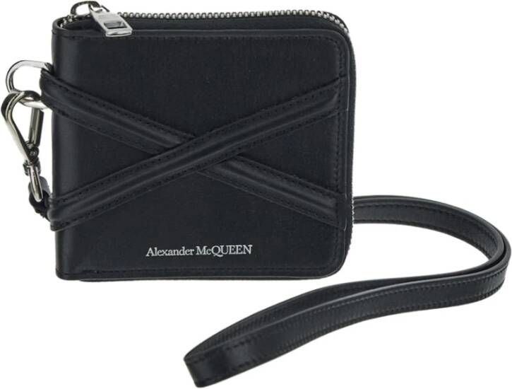 Alexander mcqueen The Harness Zip Around Billfold Wallet Zwart Heren