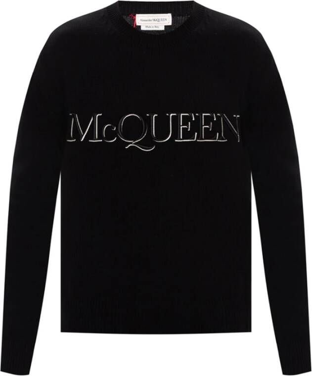 Alexander mcqueen Katoenen Logo Sweaters Black Heren