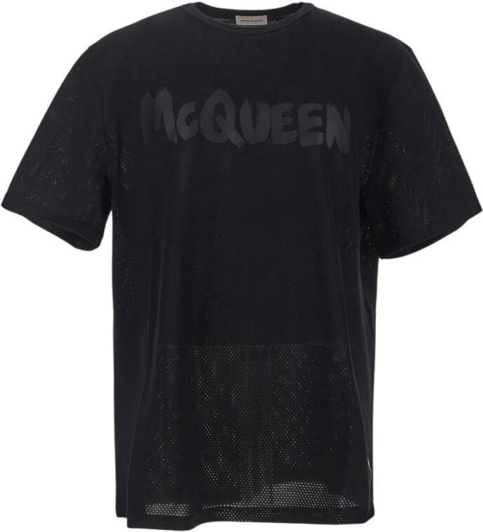 Alexander mcqueen Urban Edge Mesh T-Shirt Zwart Heren