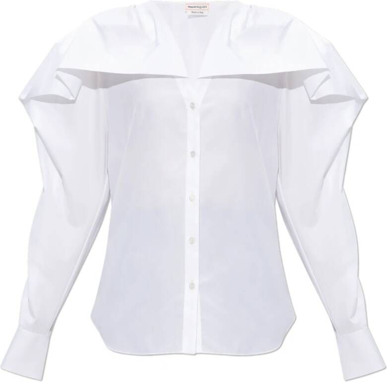 Alexander mcqueen Gerimpeld Shirt van McQueen White Dames