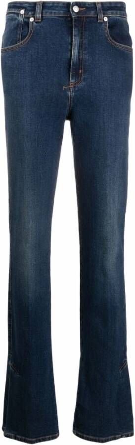 Alexander mcqueen Vintage Indigo Flared-Leg Jeans Blauw Dames