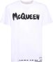 Alexander mcqueen Wit T-Shirt met Logo Print voor Heren White Heren - Thumbnail 1