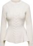 Alexander mcqueen Witte Cable Peplum Sweaters White Dames - Thumbnail 1