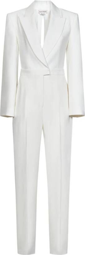 Alexander mcqueen Witte Jumpsuit met Uitgesneden Detail White Dames