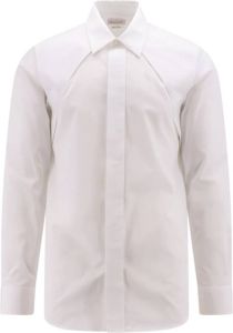 Alexander mcqueen Witte Katoenen Overhemd met Verborgen Sluiting Wit Heren