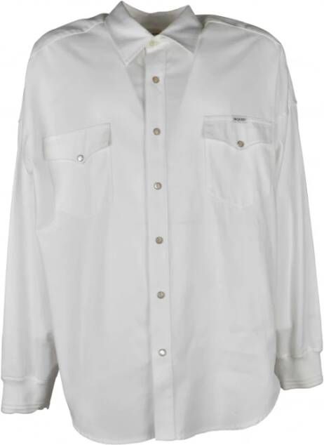 Alexander mcqueen Witte Katoenen Shirt met Borstzakken White Heren