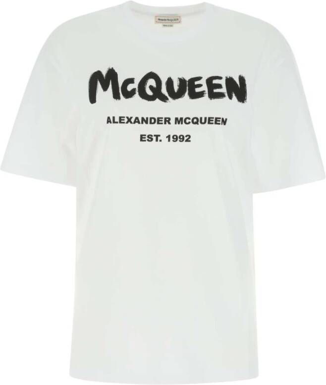Alexander mcqueen Witte katoenen T-shirt van topkwaliteit White Dames