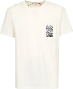 Alexander mcqueen Witte T-shirt met geborduurd logo Wit Heren