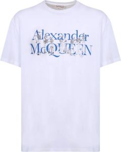 Alexander mcqueen Witte T-shirt met iconische logoprint Wit Heren