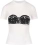 Alexander mcqueen Stijlvolle dames T-shirt met hak en zoolhoogte White Dames - Thumbnail 1
