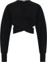 Alexander mcqueen Zwarte trui met gedraaid detail Black Dames - Thumbnail 1