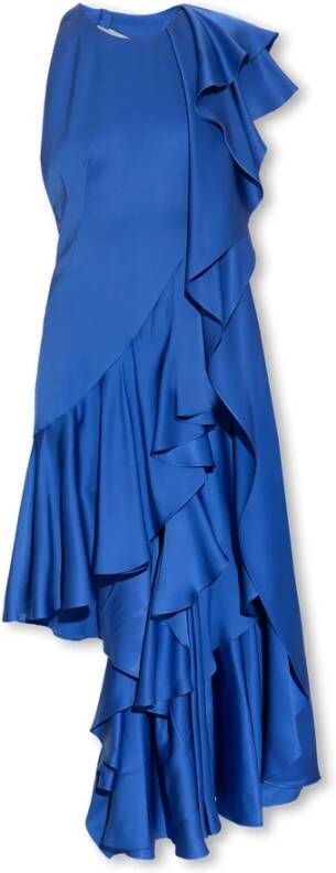 Alexander mcqueen Zijden jurk Blauw Dames